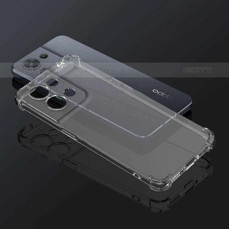 Cover Silicone Trasparente Ultra Sottile Morbida T02 per Oppo Reno8 Pro+ Plus 5G Chiaro