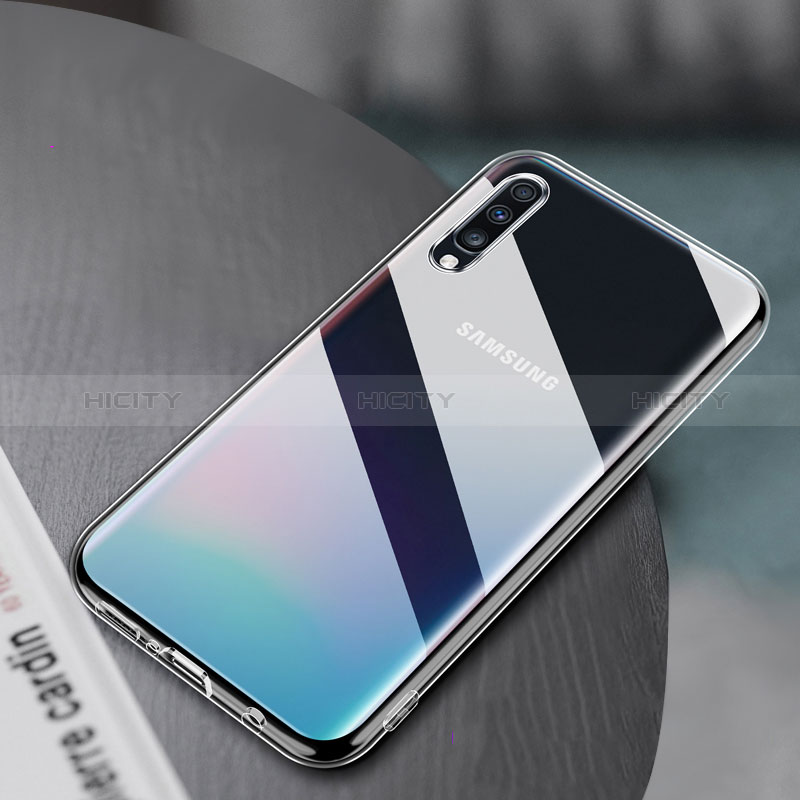 Cover Silicone Trasparente Ultra Sottile Morbida T02 per Samsung Galaxy A30S Chiaro