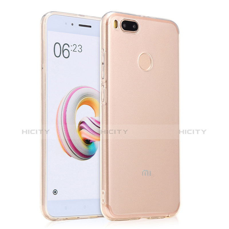 Cover Silicone Trasparente Ultra Sottile Morbida T02 per Xiaomi Mi A1 Chiaro