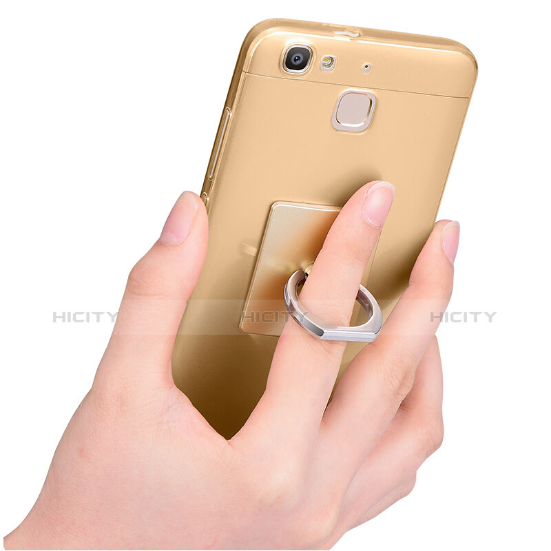 Cover Silicone Trasparente Ultra Sottile Morbida T03 per Huawei Enjoy 5S Oro