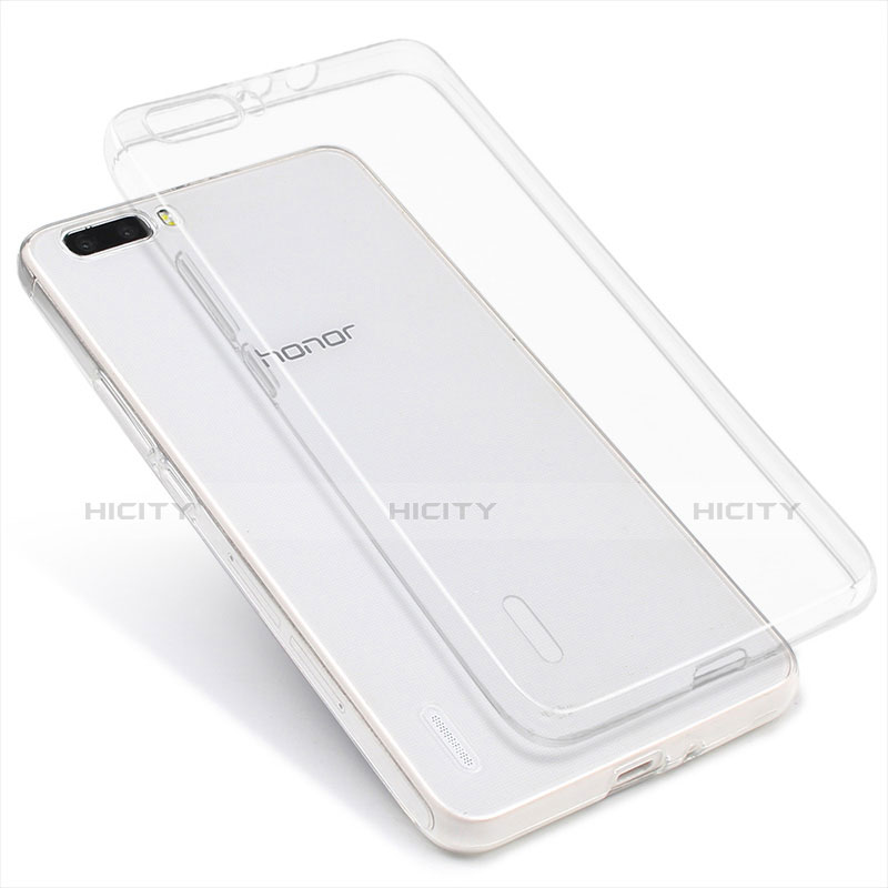 Cover Silicone Trasparente Ultra Sottile Morbida T03 per Huawei Honor 6 Plus Chiaro