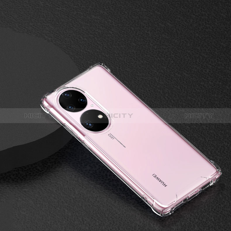 Cover Silicone Trasparente Ultra Sottile Morbida T03 per Huawei P50 Chiaro