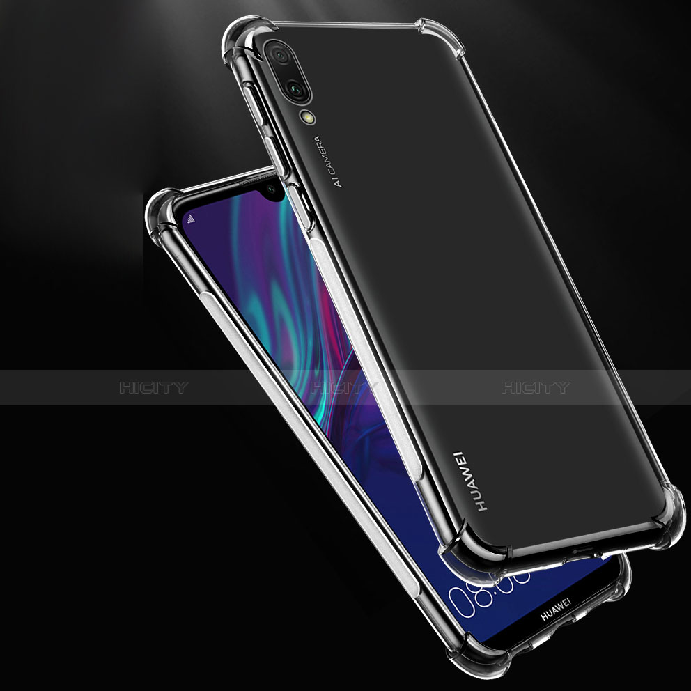 Cover Silicone Trasparente Ultra Sottile Morbida T03 per Huawei Y7 Pro (2019) Chiaro