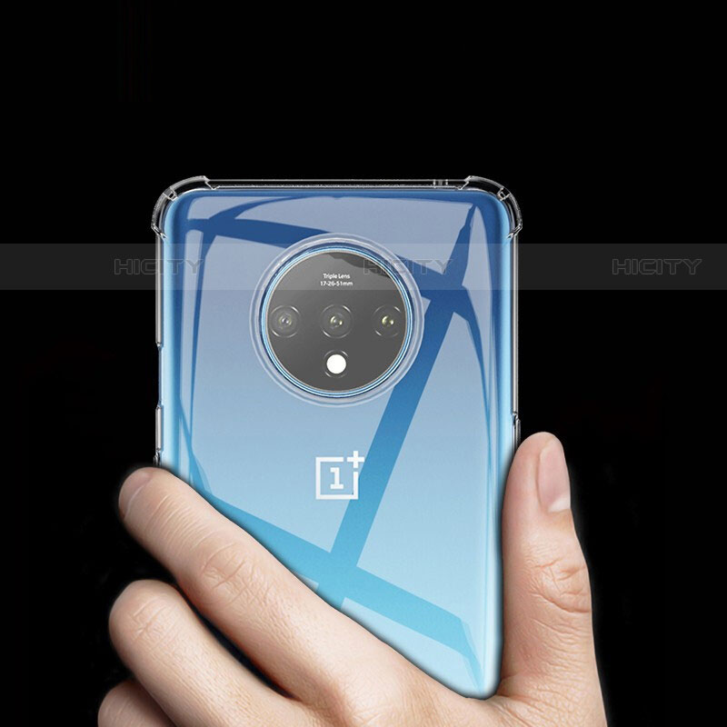 Cover Silicone Trasparente Ultra Sottile Morbida T03 per OnePlus 7T Chiaro