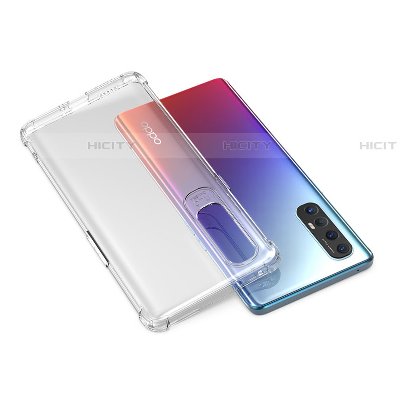 Cover Silicone Trasparente Ultra Sottile Morbida T03 per Oppo Reno3 Pro Chiaro