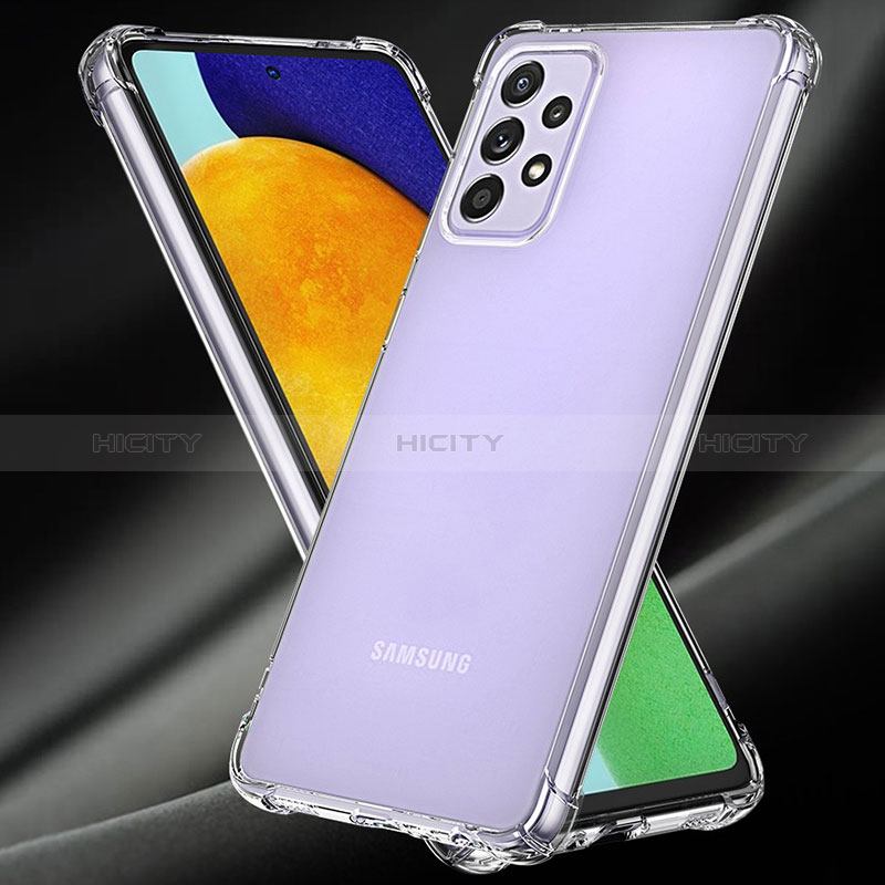 Cover Silicone Trasparente Ultra Sottile Morbida T03 per Samsung Galaxy A52s 5G Chiaro