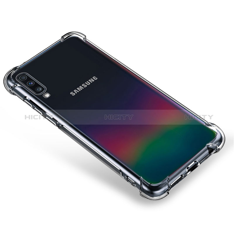 Cover Silicone Trasparente Ultra Sottile Morbida T03 per Samsung Galaxy A70 Chiaro