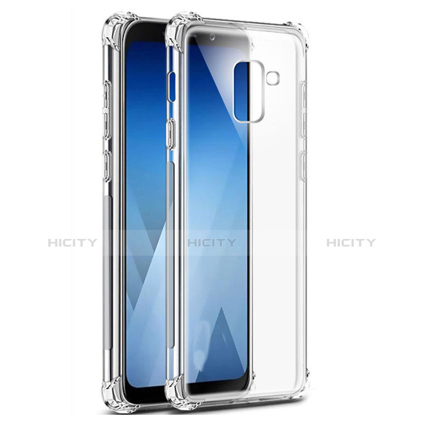 Cover Silicone Trasparente Ultra Sottile Morbida T03 per Samsung Galaxy A8+ A8 Plus (2018) Duos A730F Chiaro