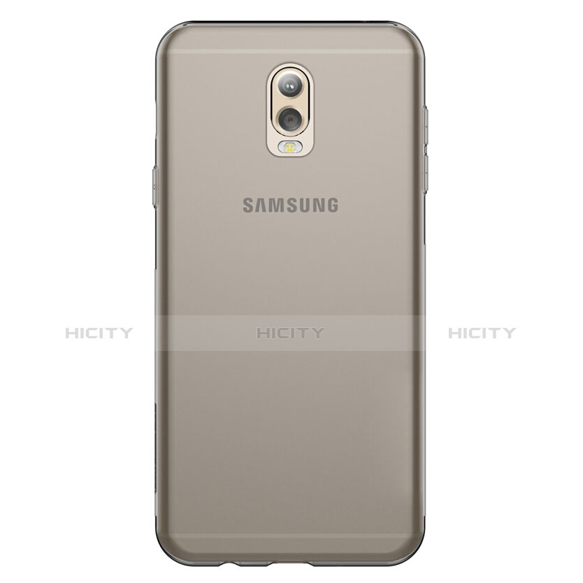 Cover Silicone Trasparente Ultra Sottile Morbida T03 per Samsung Galaxy C7 (2017) Grigio