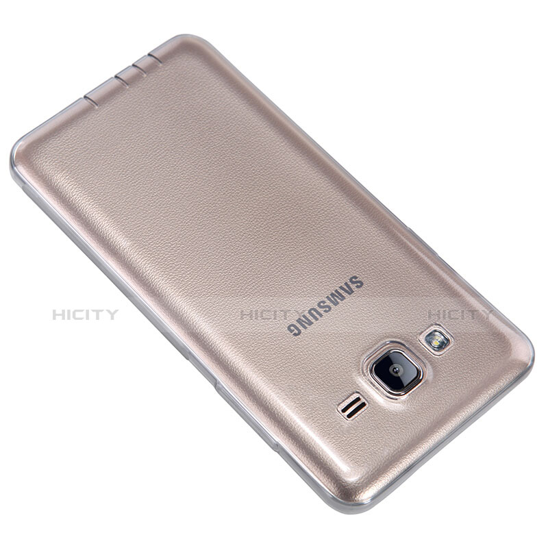 Cover Silicone Trasparente Ultra Sottile Morbida T03 per Samsung Galaxy On5 G550FY Grigio