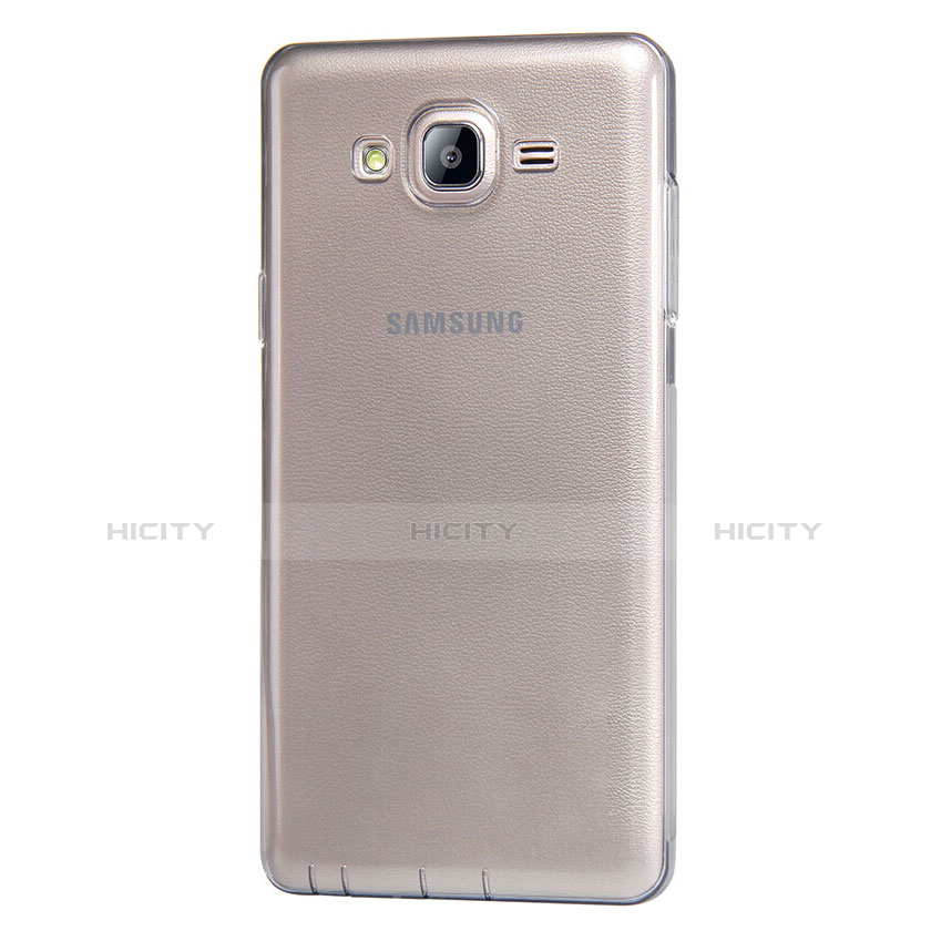 Cover Silicone Trasparente Ultra Sottile Morbida T03 per Samsung Galaxy On7 G600FY Grigio