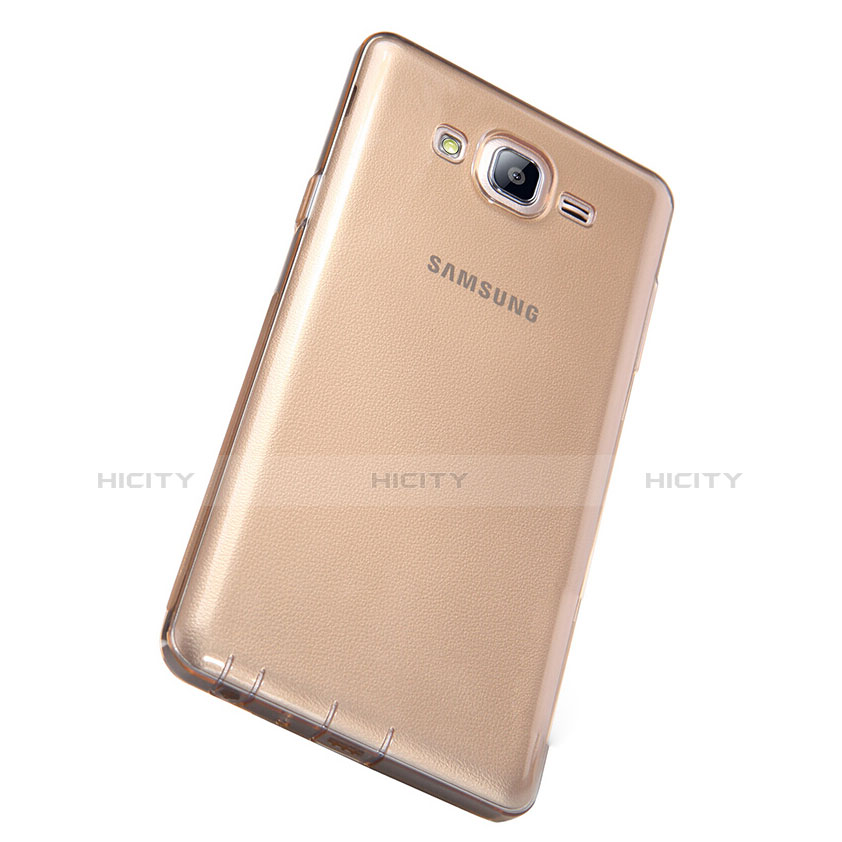 Cover Silicone Trasparente Ultra Sottile Morbida T03 per Samsung Galaxy On7 Pro Oro