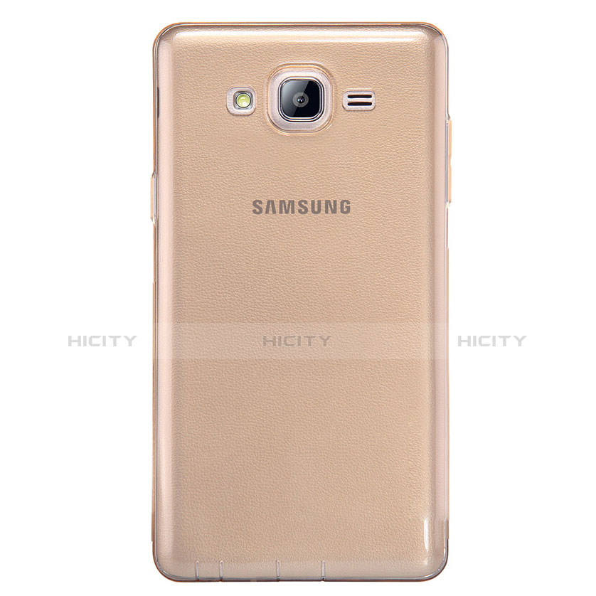 Cover Silicone Trasparente Ultra Sottile Morbida T03 per Samsung Galaxy On7 Pro Oro