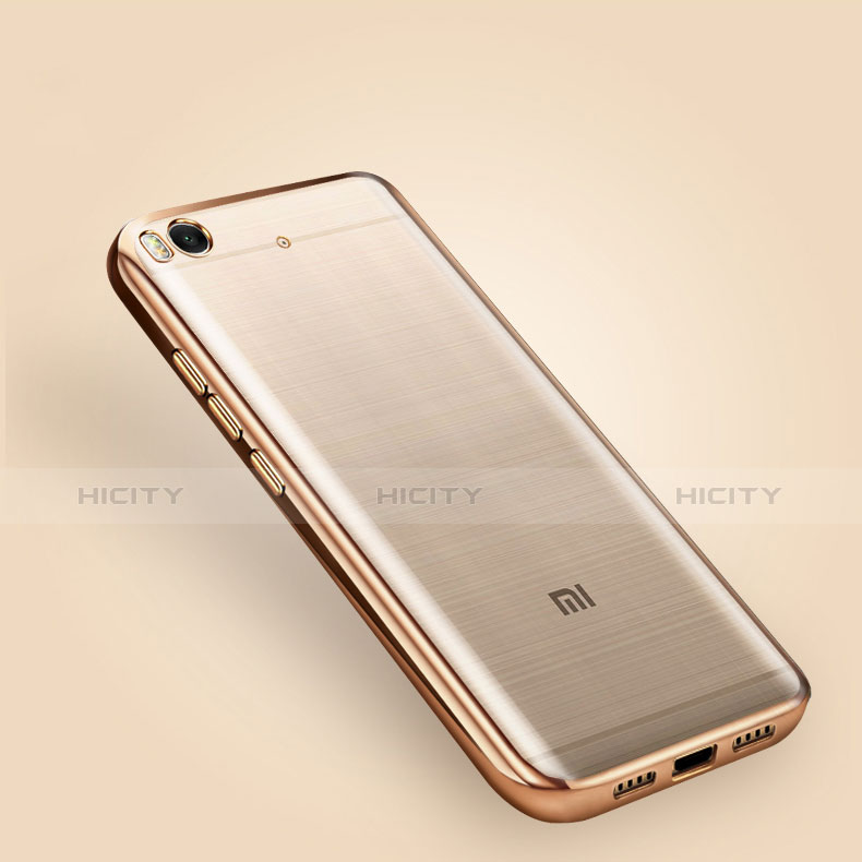 Cover Silicone Trasparente Ultra Sottile Morbida T03 per Xiaomi Mi 5S 4G Oro