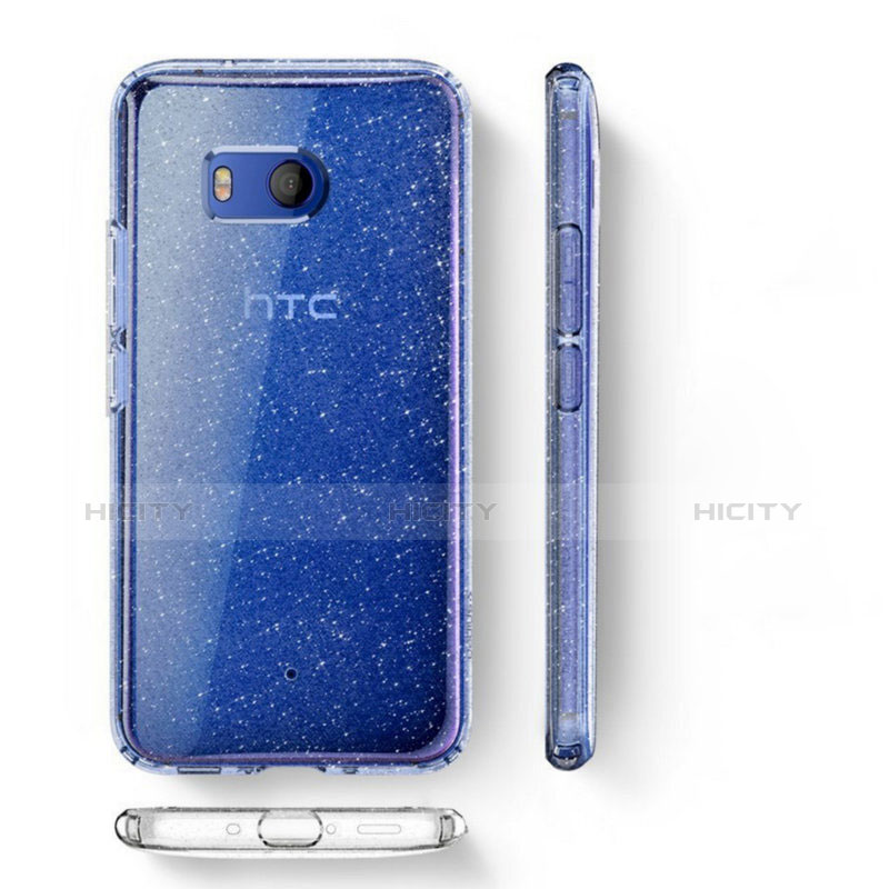 Cover Silicone Trasparente Ultra Sottile Morbida T04 per HTC U11 Chiaro