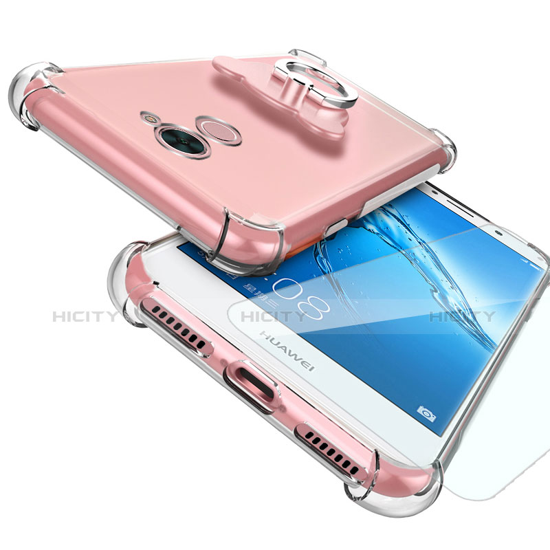 Cover Silicone Trasparente Ultra Sottile Morbida T04 per Huawei Enjoy 7 Plus Chiaro