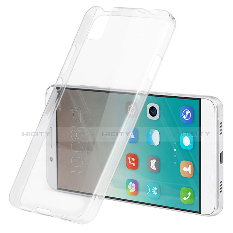 Cover Silicone Trasparente Ultra Sottile Morbida T04 per Huawei Honor 7i shot X Chiaro