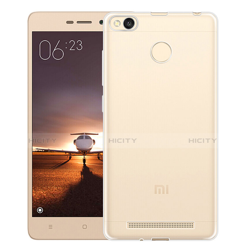 Cover Silicone Trasparente Ultra Sottile Morbida T04 per Xiaomi Redmi 3 Pro Chiaro