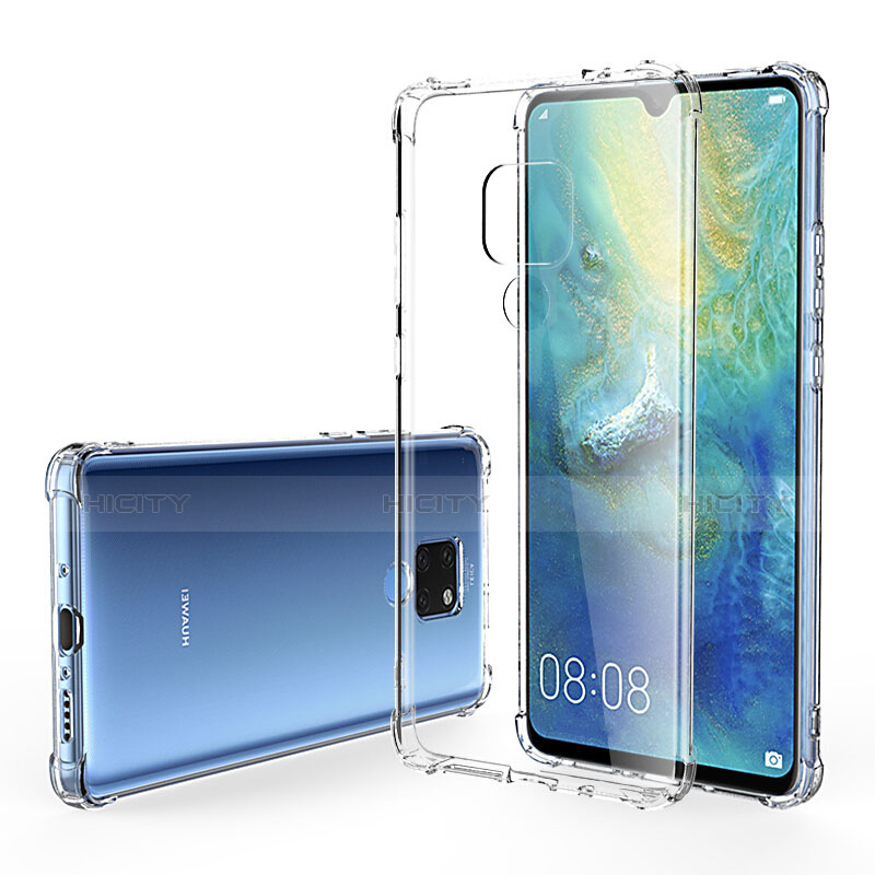 Cover Silicone Trasparente Ultra Sottile Morbida T05 per Huawei Mate 20 X Chiaro