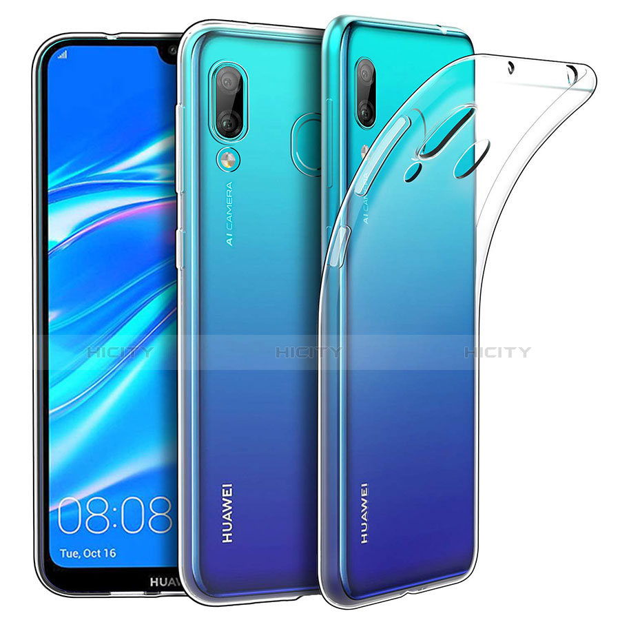 Cover Silicone Trasparente Ultra Sottile Morbida T05 per Huawei Y7 (2019) Chiaro