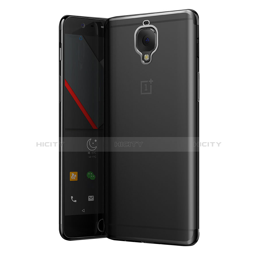 Cover Silicone Trasparente Ultra Sottile Morbida T05 per OnePlus 3T Grigio