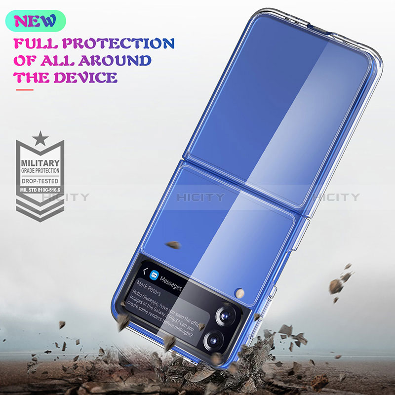 Cover Silicone Trasparente Ultra Sottile Morbida T05 per Samsung Galaxy Z Flip3 5G Chiaro