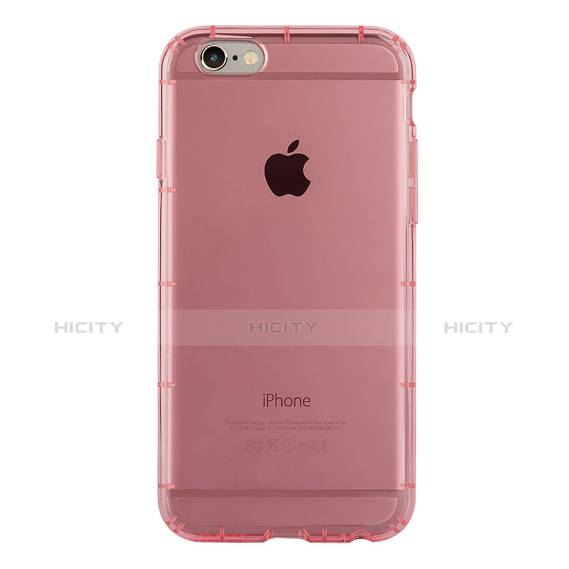 Cover Silicone Trasparente Ultra Sottile Morbida T06 per Apple iPhone 6 Plus Rosa