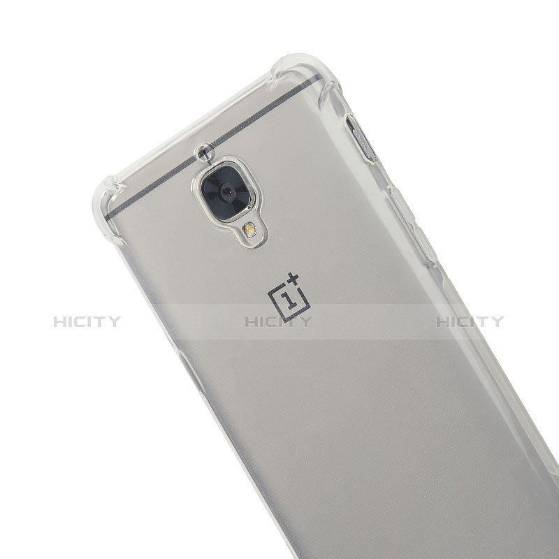 Cover Silicone Trasparente Ultra Sottile Morbida T06 per OnePlus 3T Grigio