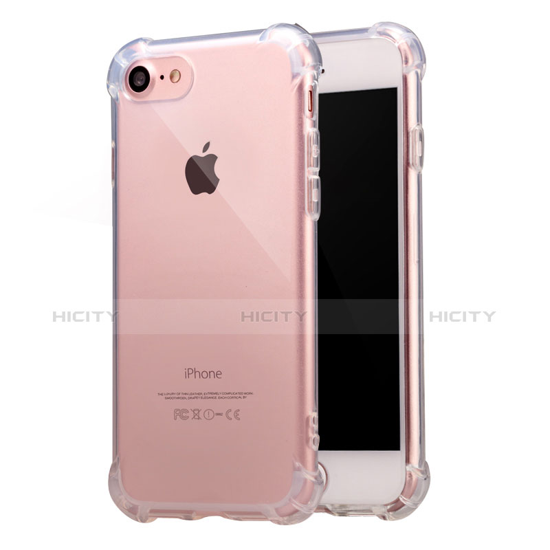 Cover Silicone Trasparente Ultra Sottile Morbida T07 per Apple iPhone 7 Chiaro