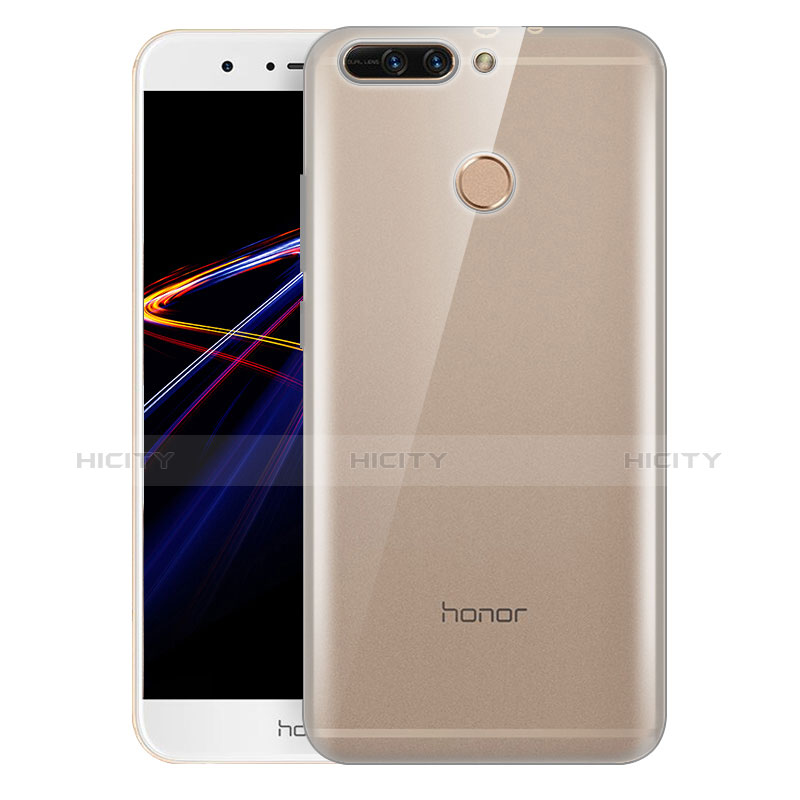 Cover Silicone Trasparente Ultra Sottile Morbida T08 per Huawei Honor V9 Grigio