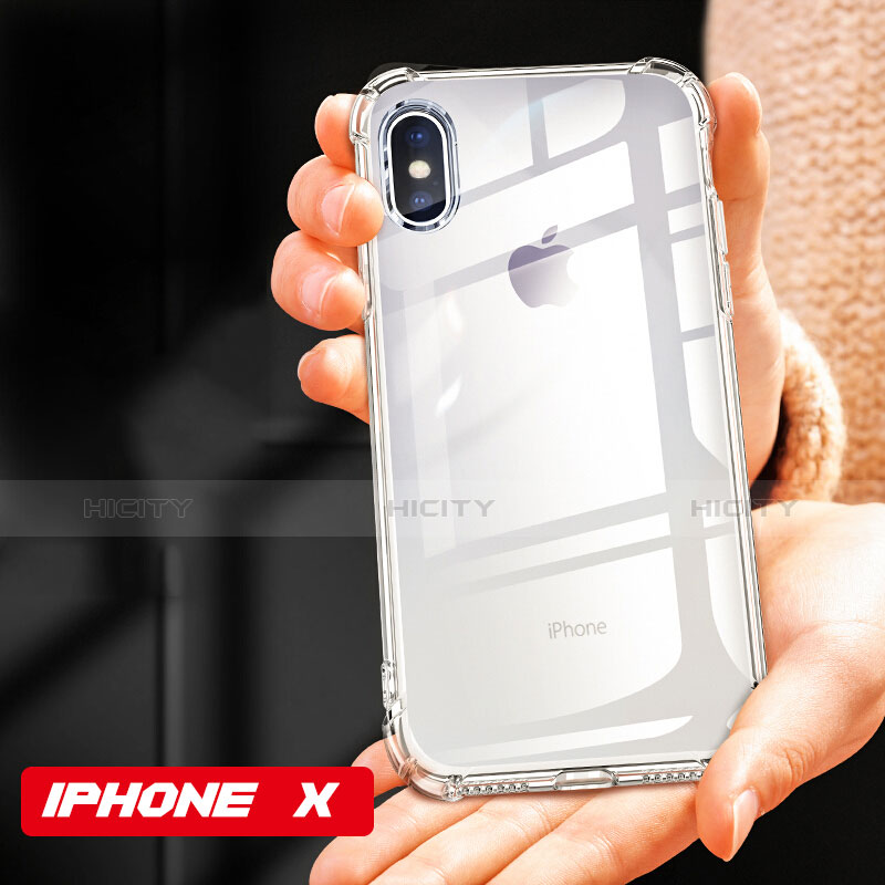 Cover Silicone Trasparente Ultra Sottile Morbida T09 per Apple iPhone Xs Chiaro