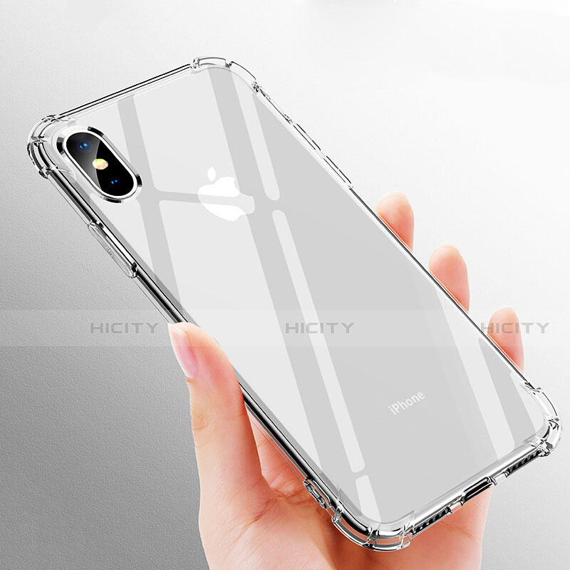 Cover Silicone Trasparente Ultra Sottile Morbida T09 per Apple iPhone Xs Chiaro