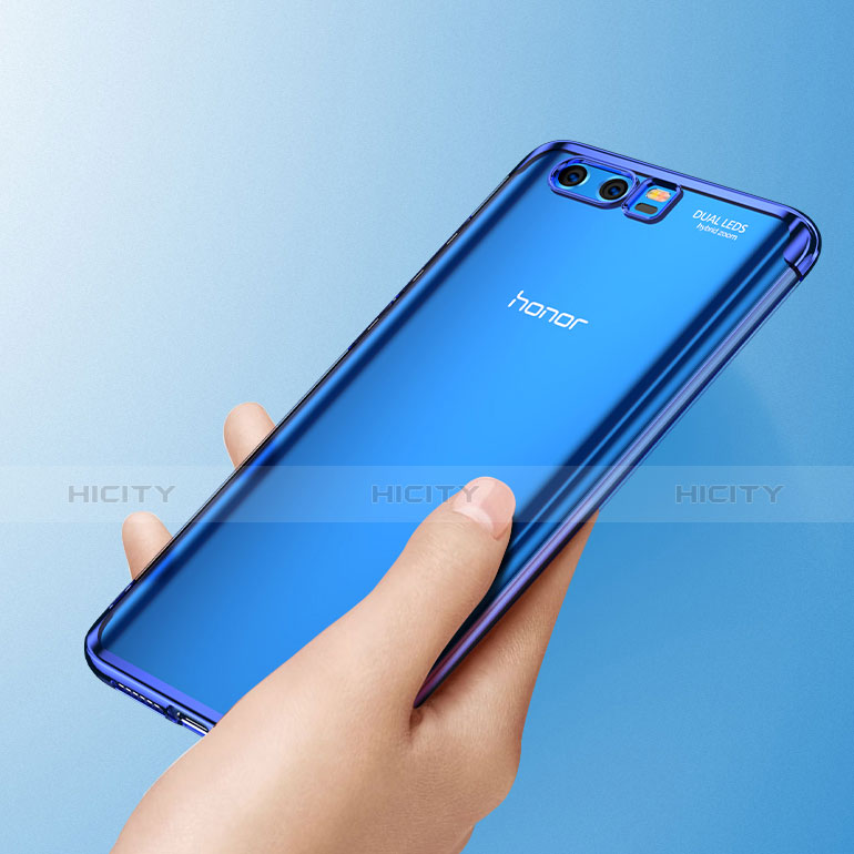 Cover Silicone Trasparente Ultra Sottile Morbida T09 per Huawei Honor 9 Premium Blu