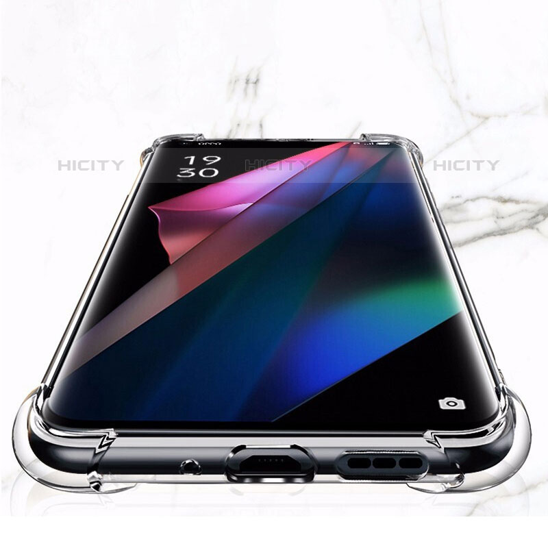 Cover Silicone Trasparente Ultra Sottile Morbida T09 per Oppo Find X3 Pro 5G Chiaro