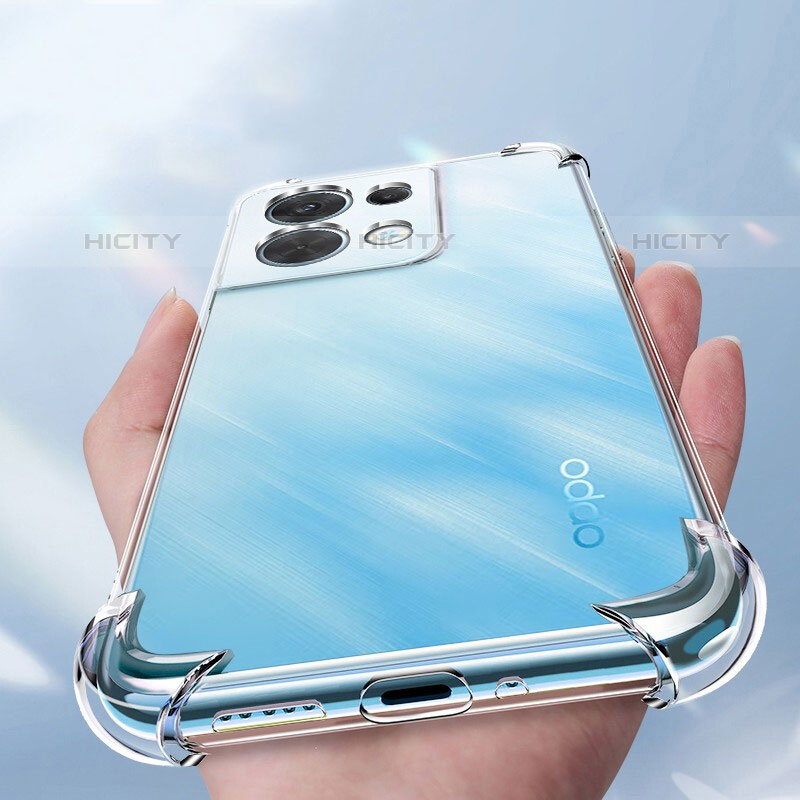 Cover Silicone Trasparente Ultra Sottile Morbida T11 per Oppo Reno8 Pro 5G Chiaro