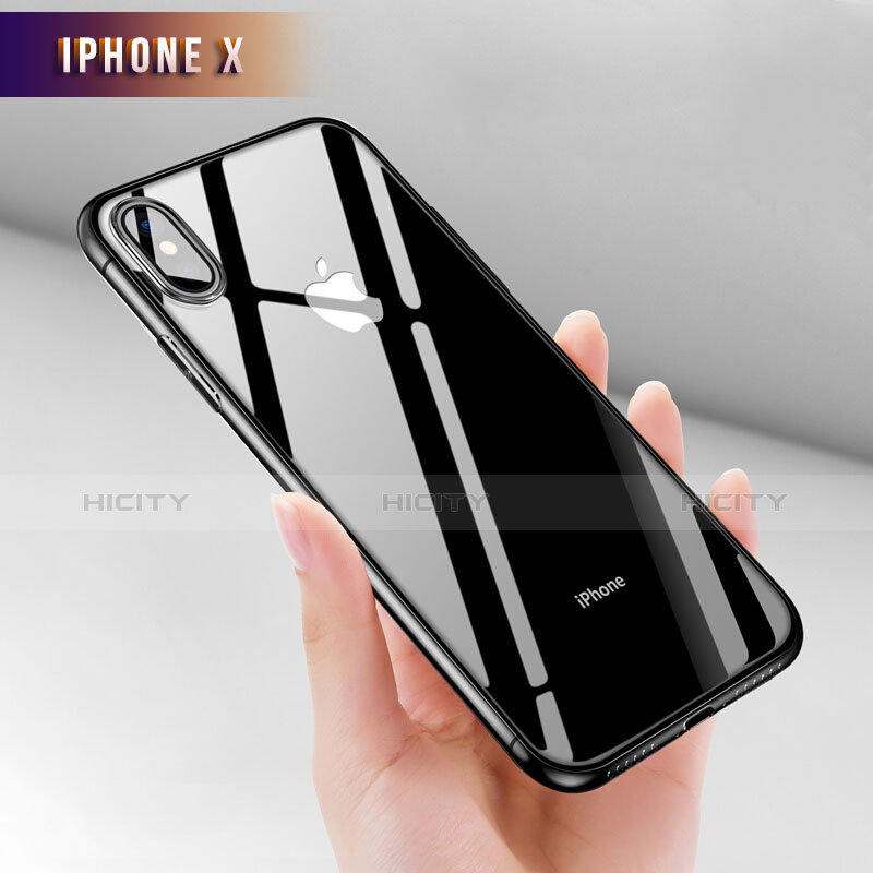 Cover Silicone Trasparente Ultra Sottile Morbida T12 per Apple iPhone X Chiaro