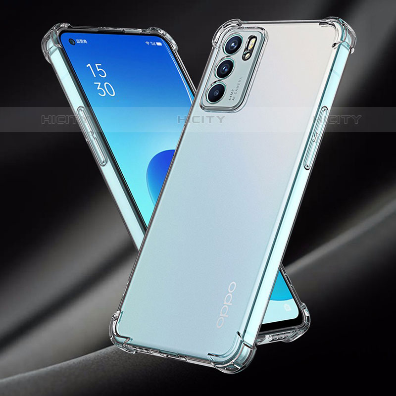 Cover Silicone Trasparente Ultra Sottile Morbida T12 per Oppo Reno6 5G Chiaro