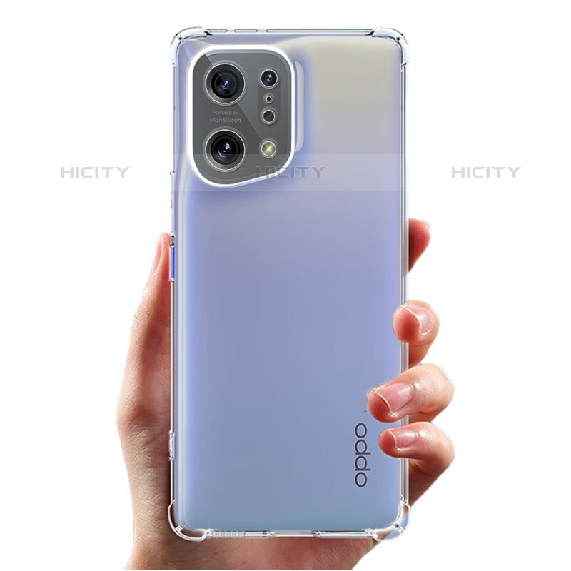 Cover Silicone Trasparente Ultra Sottile Morbida T13 per Oppo Find X5 Pro 5G Chiaro