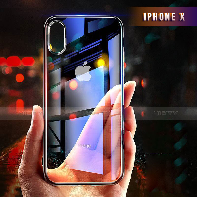 Cover Silicone Trasparente Ultra Sottile Morbida T14 per Apple iPhone X Chiaro