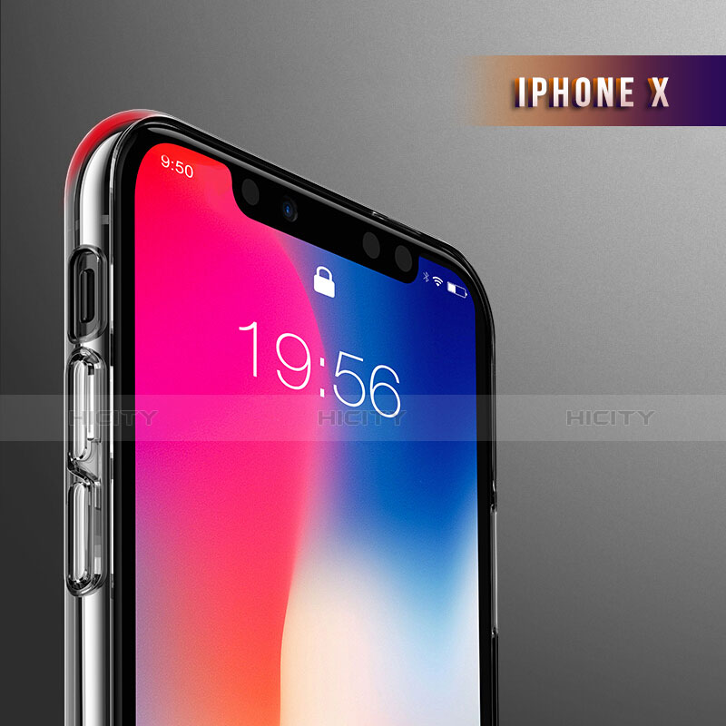 Cover Silicone Trasparente Ultra Sottile Morbida T14 per Apple iPhone X Chiaro