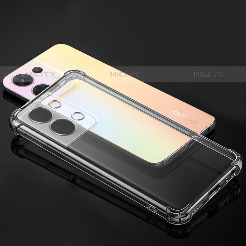 Cover Silicone Trasparente Ultra Sottile Morbida T14 per Oppo Reno8 Pro 5G Chiaro