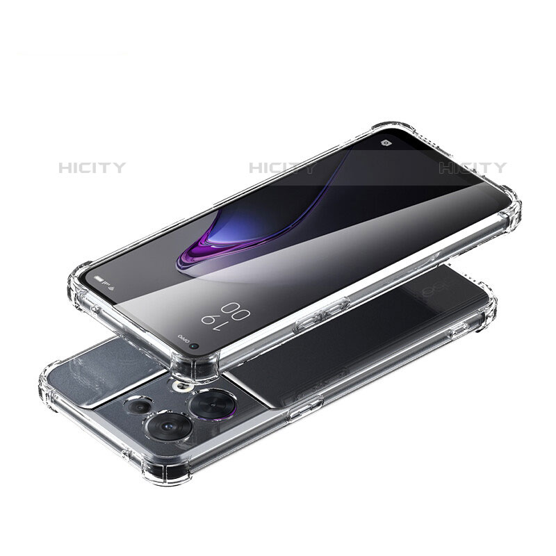 Cover Silicone Trasparente Ultra Sottile Morbida T14 per Oppo Reno8 Pro 5G Chiaro