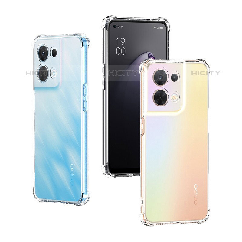 Cover Silicone Trasparente Ultra Sottile Morbida T18 per Oppo Reno8 5G Chiaro