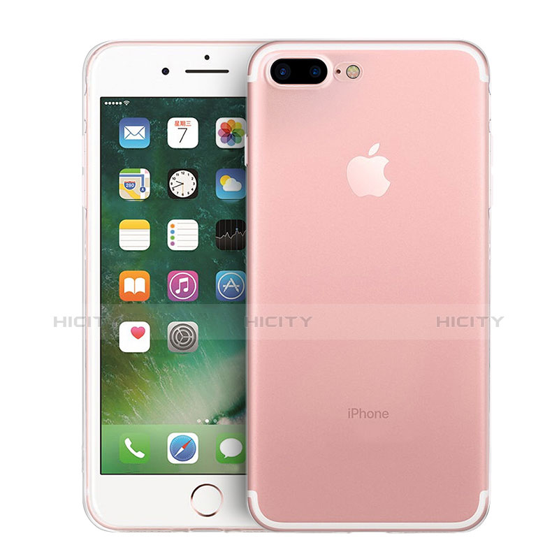 Cover Silicone Trasparente Ultra Sottile Morbida Z01 per Apple iPhone 7 Plus Chiaro