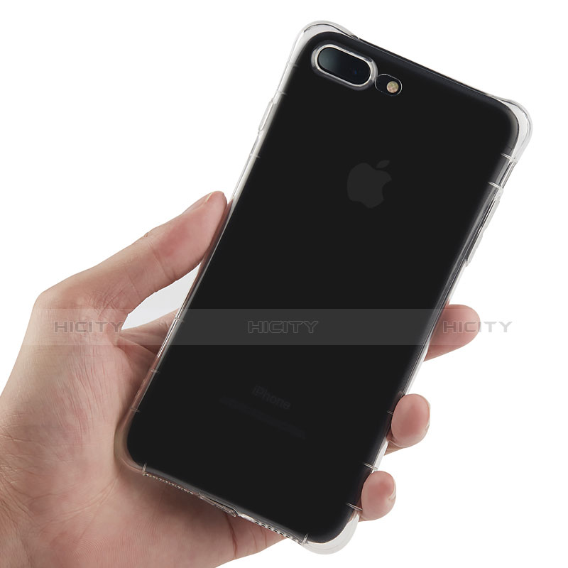 Cover Silicone Trasparente Ultra Sottile Morbida Z06 per Apple iPhone 7 Plus Chiaro