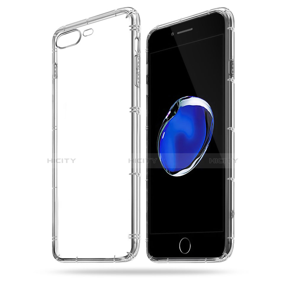 Cover Silicone Trasparente Ultra Sottile Morbida Z07 per Apple iPhone 7 Plus Chiaro