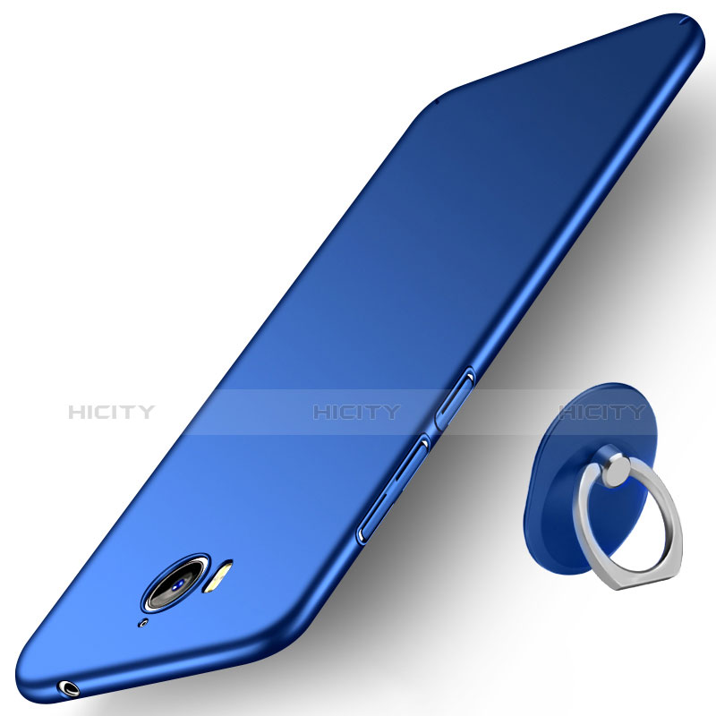 Cover Silicone Ultra Sottile Morbida con Anello Supporto per Huawei Nova Young Blu