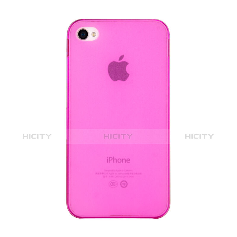 Cover Silicone Ultra Sottile Morbida Opaca per Apple iPhone 4 Rosa