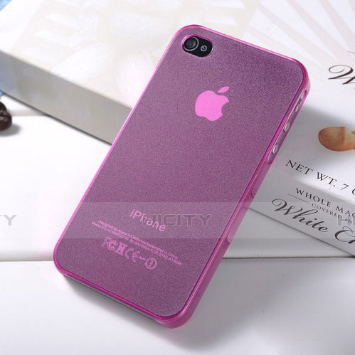 Cover Silicone Ultra Sottile Morbida Opaca per Apple iPhone 4 Rosa