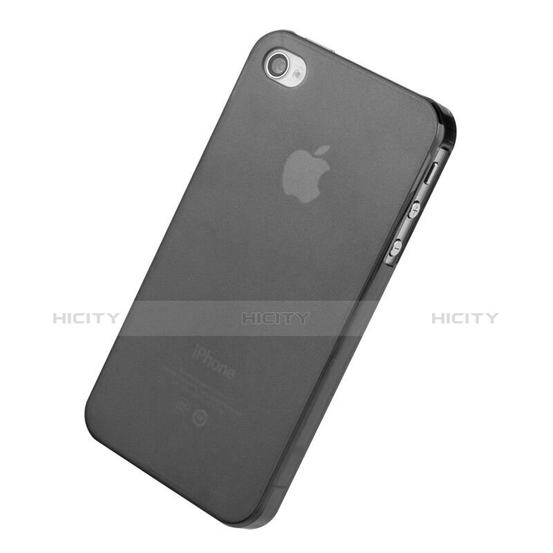 Cover Silicone Ultra Sottile Morbida Opaca per Apple iPhone 4S Grigio